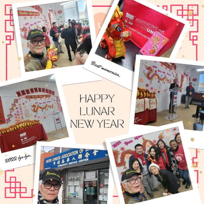 Celebration of Lunar New Year with residents and staff.