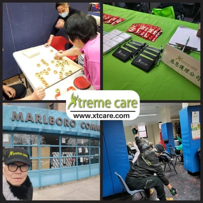 Residents engaging in activities at the facility