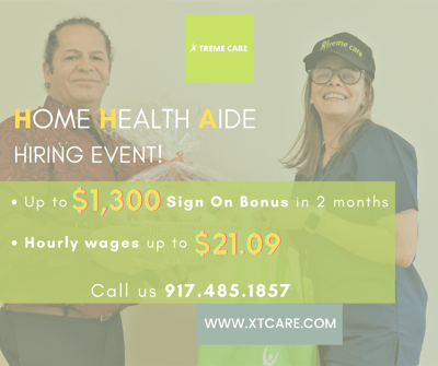Staff members promoting a hiring event.