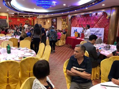 Group of people enjoying a festive celebration