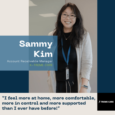 Staff member posing in the facility's interior