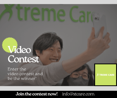 Residents participating in a video contest.