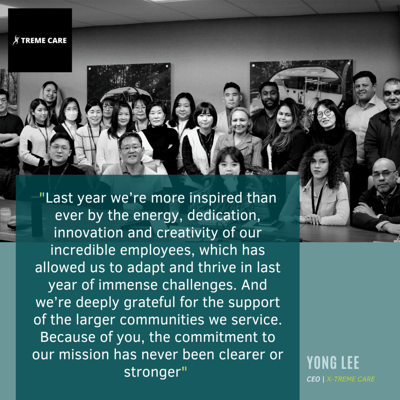 A group photo of facility staff and leadership