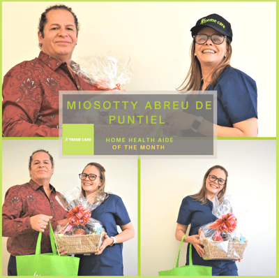 Staff member receiving award at the facility