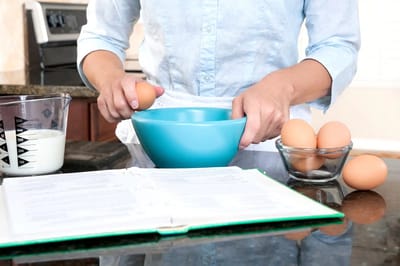 Person preparing ingredients for cooking
