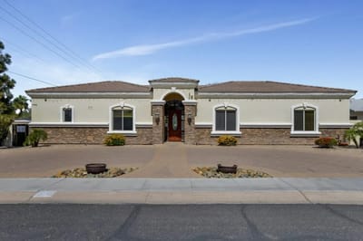 Exterior view of Leti’s Home Senior Living facility