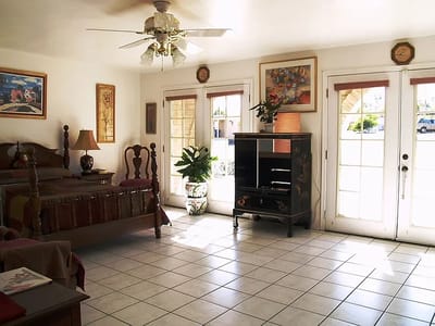 Cozy interior of a resident room with natural light