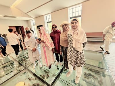 Residents participating in a social gathering indoors