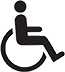 Wheelchair accessibility symbol.