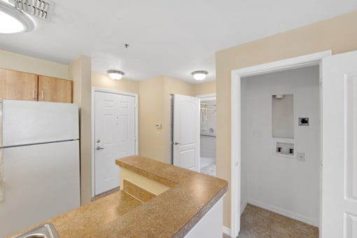 Interior view of a resident's kitchen area