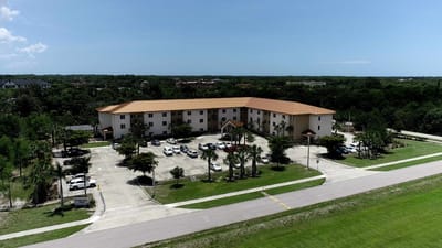 Aerial view of St. John XXIII Villas facility.