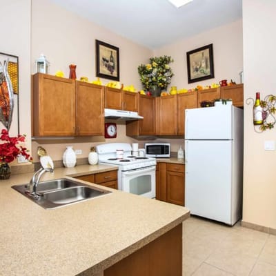 Bright and inviting kitchen space with decor