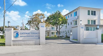 Exterior view of Gateway Terrace Senior Apartments