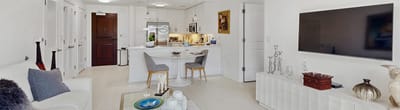 Bright and modern interior of a living space.