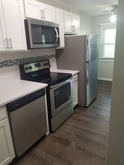 Modern kitchen with appliances and cabinetry