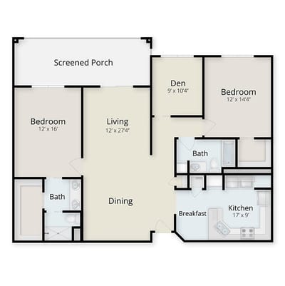 Architectural floor plan showing room layouts.
