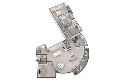 Architectural floor plan for a residential unit