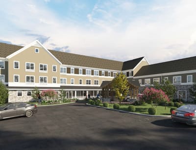 Exterior view of Ridgewood Senior Living facility