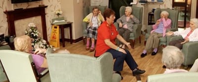 Residents participating in a group activity