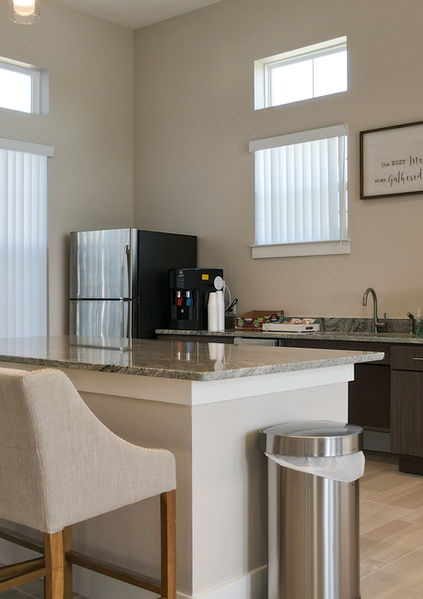 Modern kitchen in a senior living apartment