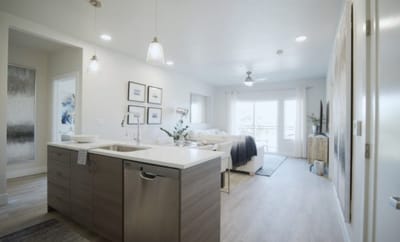 Modern interior living space of a senior facility