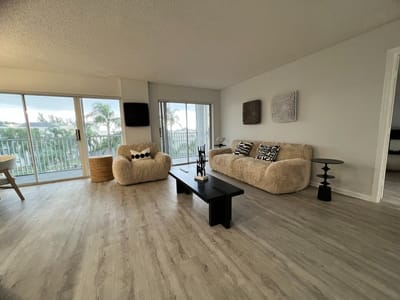 Bright common area with comfortable seating