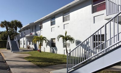 Exterior view of the Apollo Terrace apartment building
