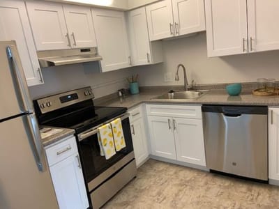 Modern kitchen in a resident unit