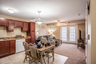 Comfortable interior view of a resident's living space
