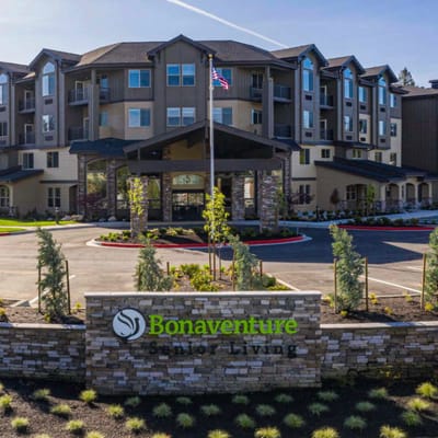 Exterior view of Bonaventure senior living facility