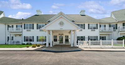 Exterior view of Antioch Valley Senior Living entrance
