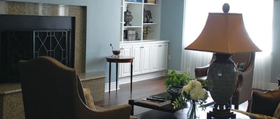 Cozy common area with seating and decor