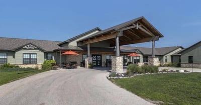 Exterior view of Antioch Valley Senior Living entrance