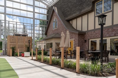 Comfortable common area with seating and sunlight