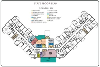 Detailed architectural floor plan of the first floor