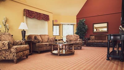 A cozy common area with comfortable seating