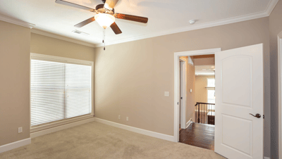 Bright bedroom in an assisted living facility