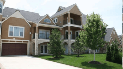 Exterior view of the Mansions at Canyon Creek Apartments