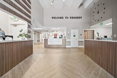 Interior view of the welcome area at Kennedy Care Center