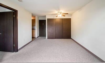 Interior view of a vacant apartment room