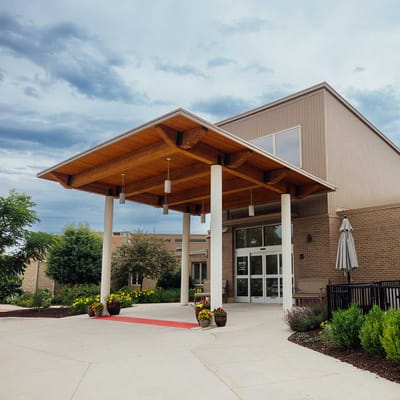 Exterior view of the Northcrest Community entrance.