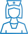 Facility logo with blue background