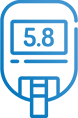Facility logo on a blue background