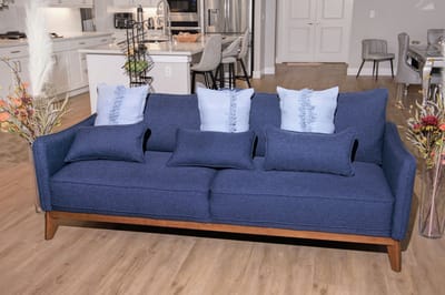 Decorative couch in a common area