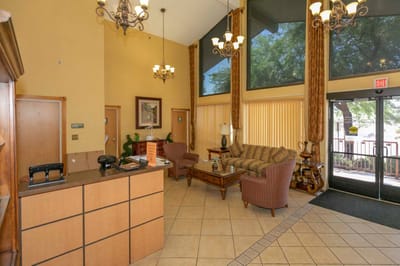 Interior view of the facility's lobby area.