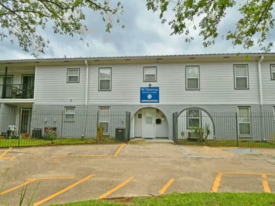 Exterior view of St Theresa's Apartments building
