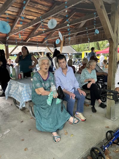 Residents enjoying an outdoor community event.