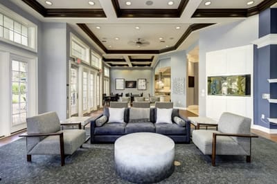 Comfortable lounge area with stylish seating and decor.