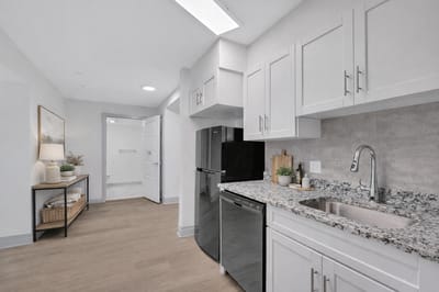 Modern kitchen interior with sleek appliances