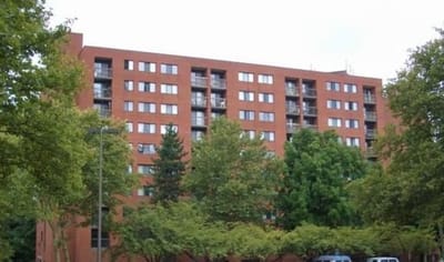 Exterior view of a multi-story assisted living facility